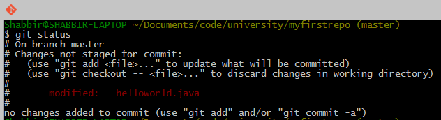 git status