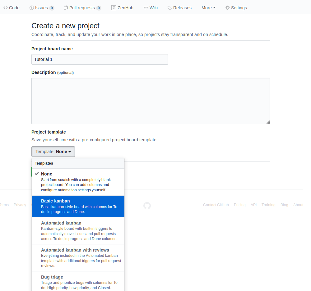 Basic Kanban project