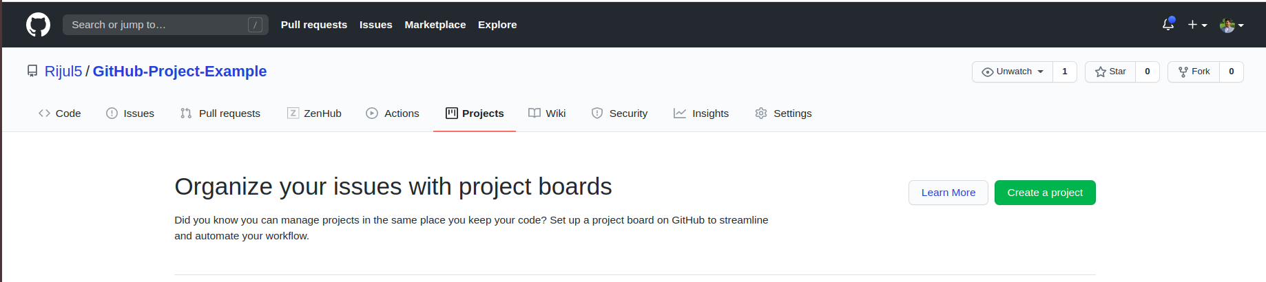 Create GitHub Project