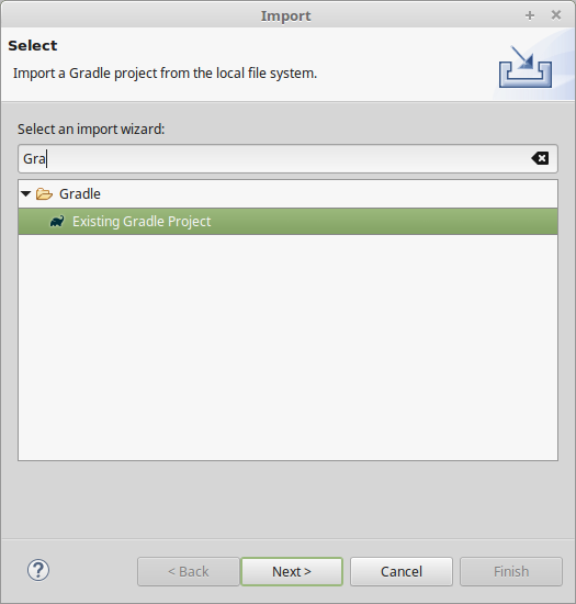 Gradle project import in Eclipse